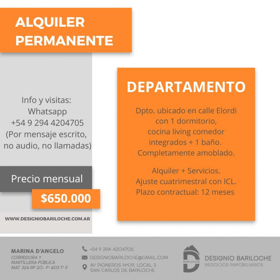 Departamento en alquiler permanente